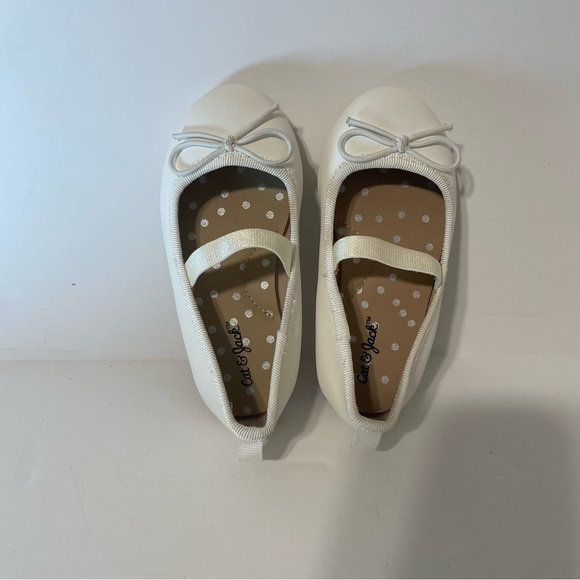 Toddler Girls' Nora Slip-On Ballet Flats White - Cat & Jack™ 5 - Picture 8 of 10